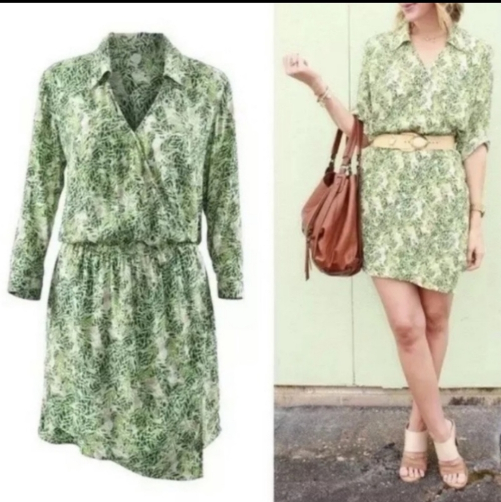 CAbi Leaf Print Dress